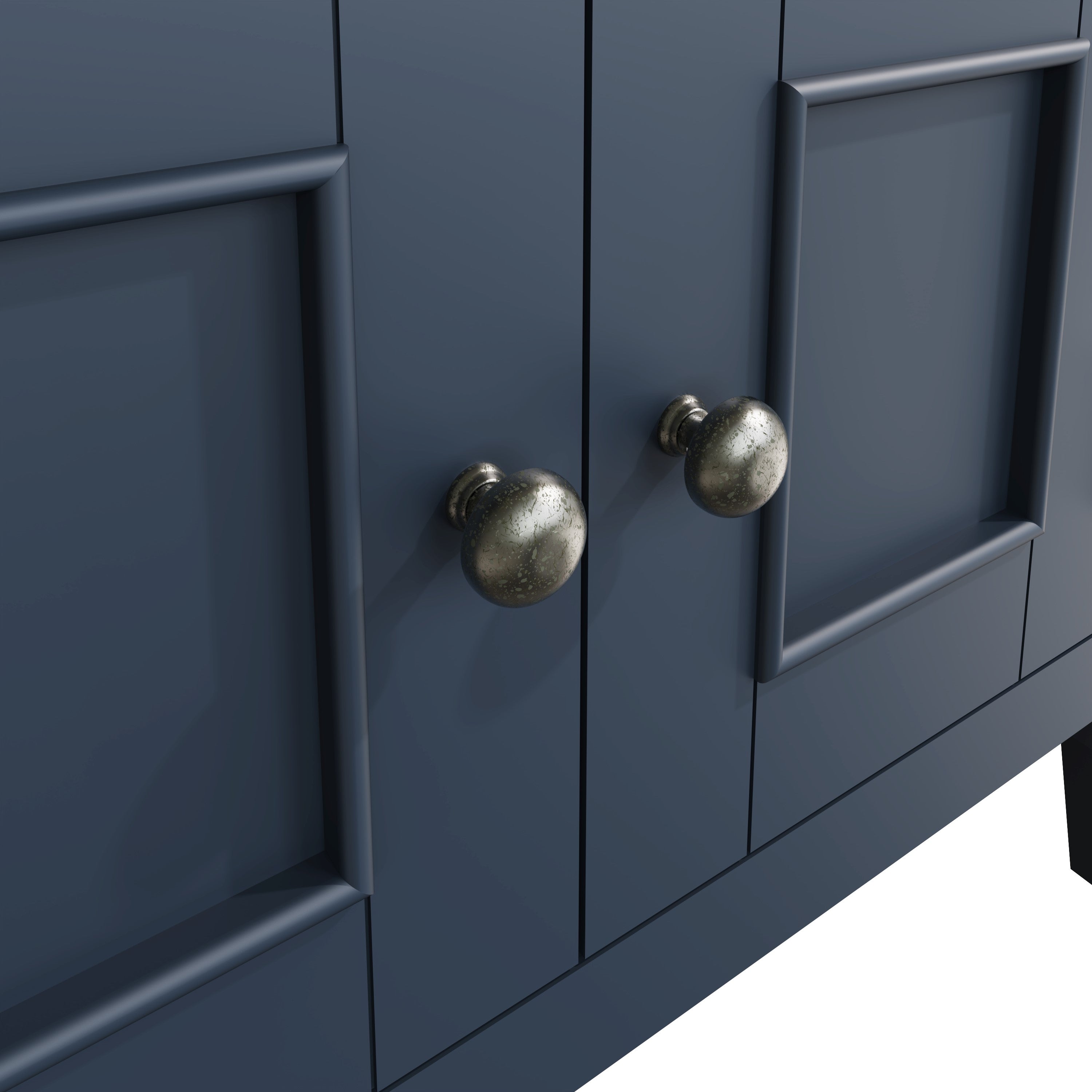 Wessex Smoked Oak Blue Painted Corner TV Unit