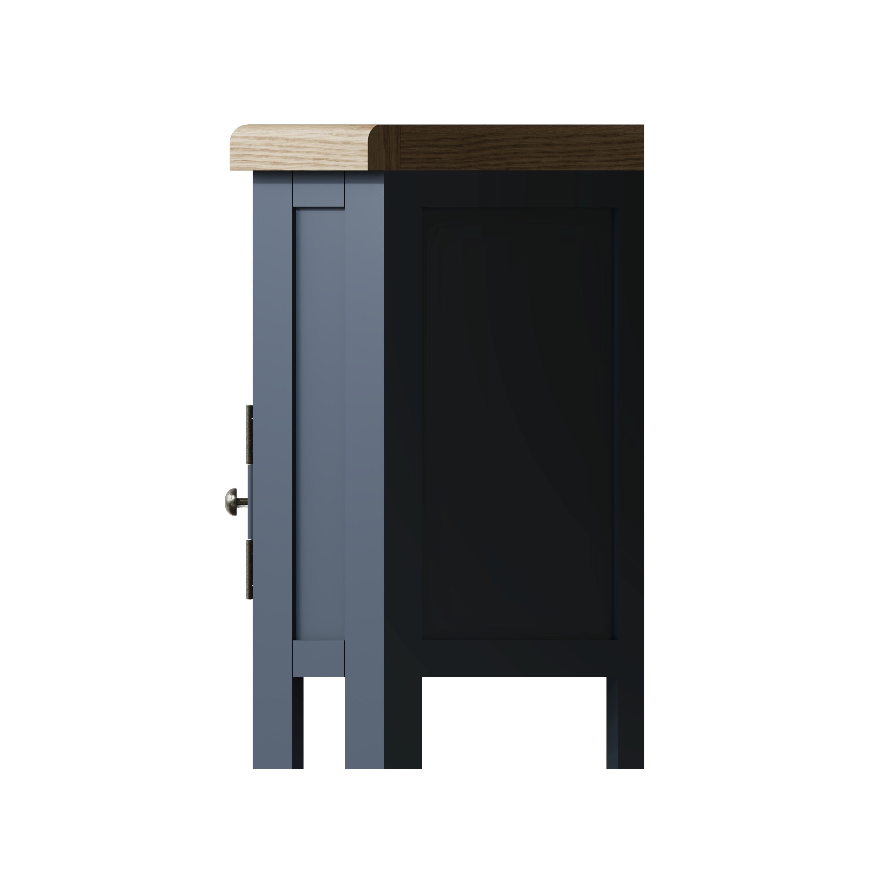 Wessex Smoked Oak Blue Painted Corner TV Unit