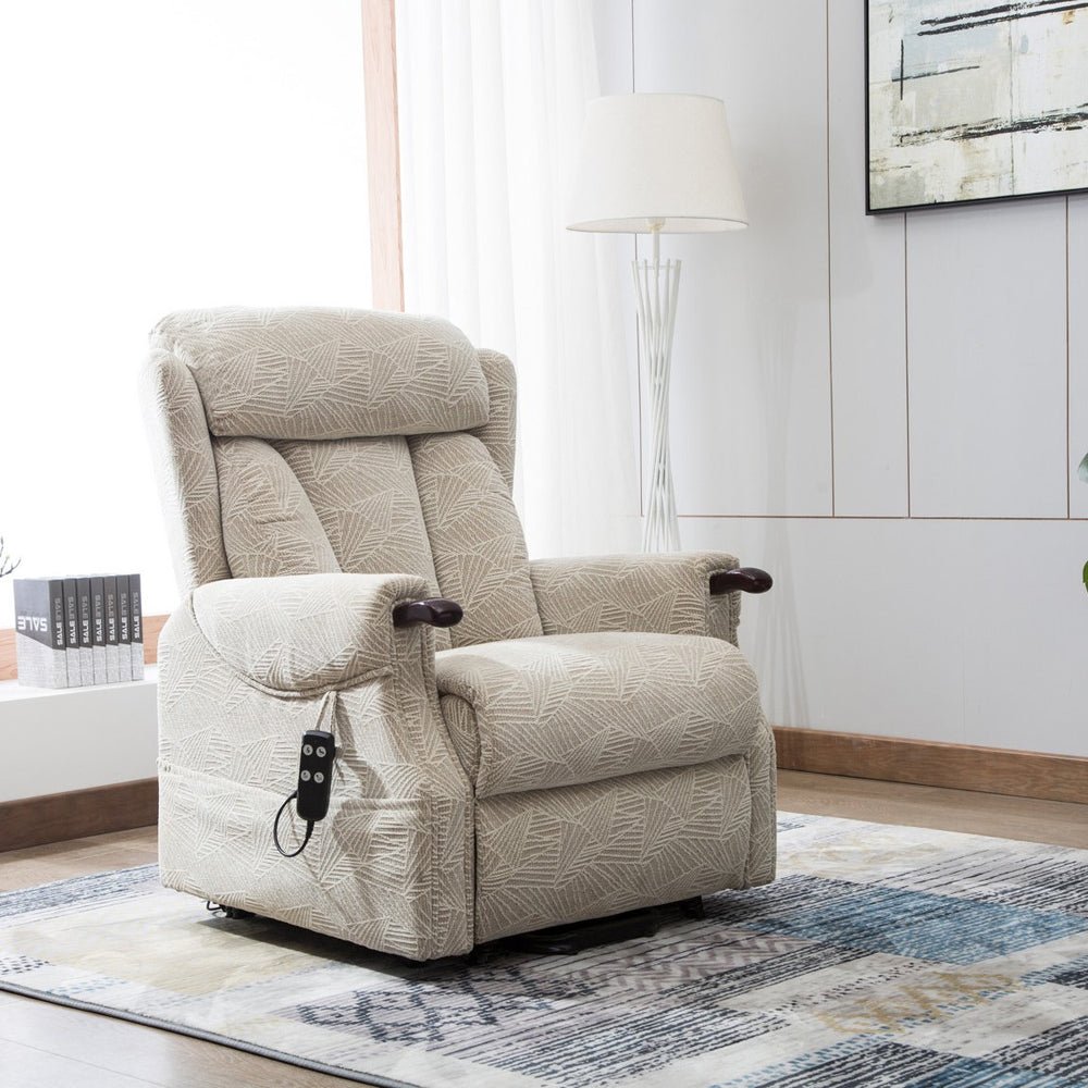 Denmark Dual Motor Lift & Tilt - Brushstroke Cream - The Furniture Warehouse
