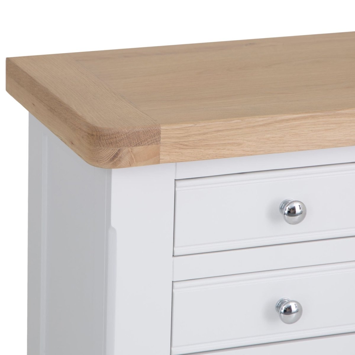 Dorset White Painted Oak 2 Door Small Sideboard - The Furniture Warehouse