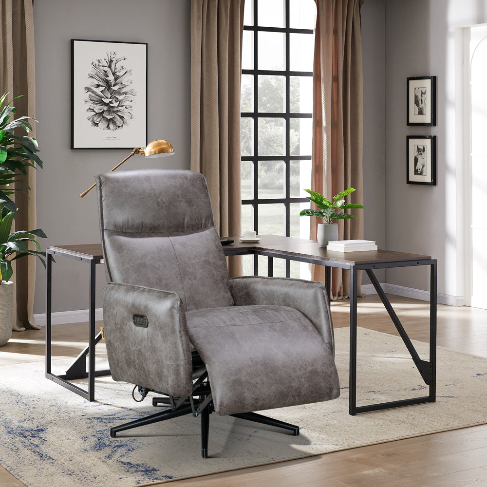 Stellar Graphite Electric Zero Gravity Recliner Armchair