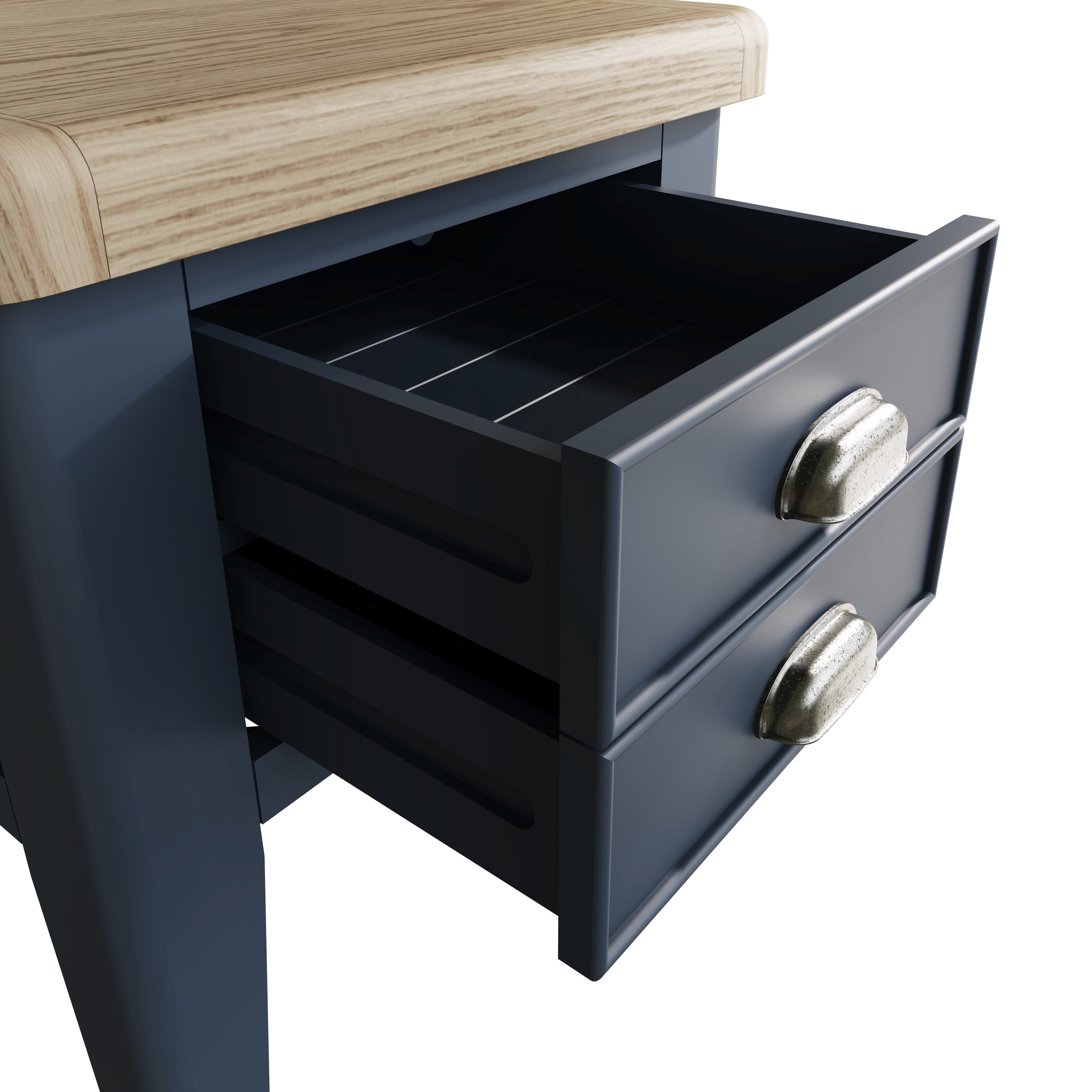 Wessex Smoked Oak Blue Painted Lamp Table