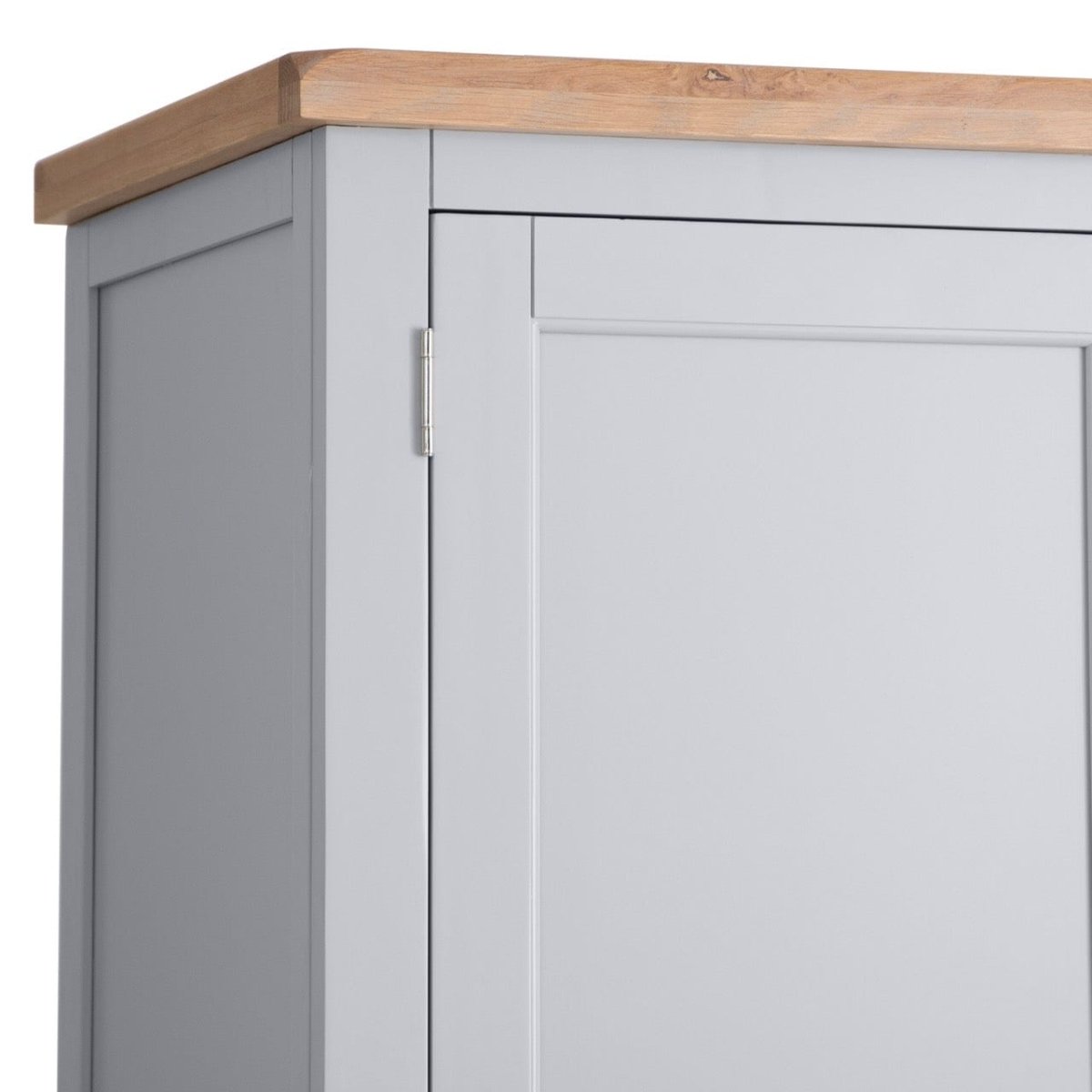 Eaton Grey Painted Oak Double Wardrobe - The Furniture Warehouse