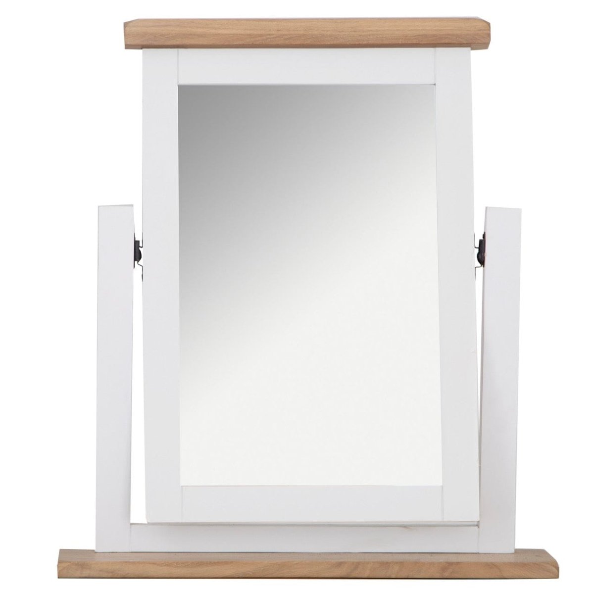 Eaton White Painted Oak Dressing Table Mirror - The Furniture Warehouse