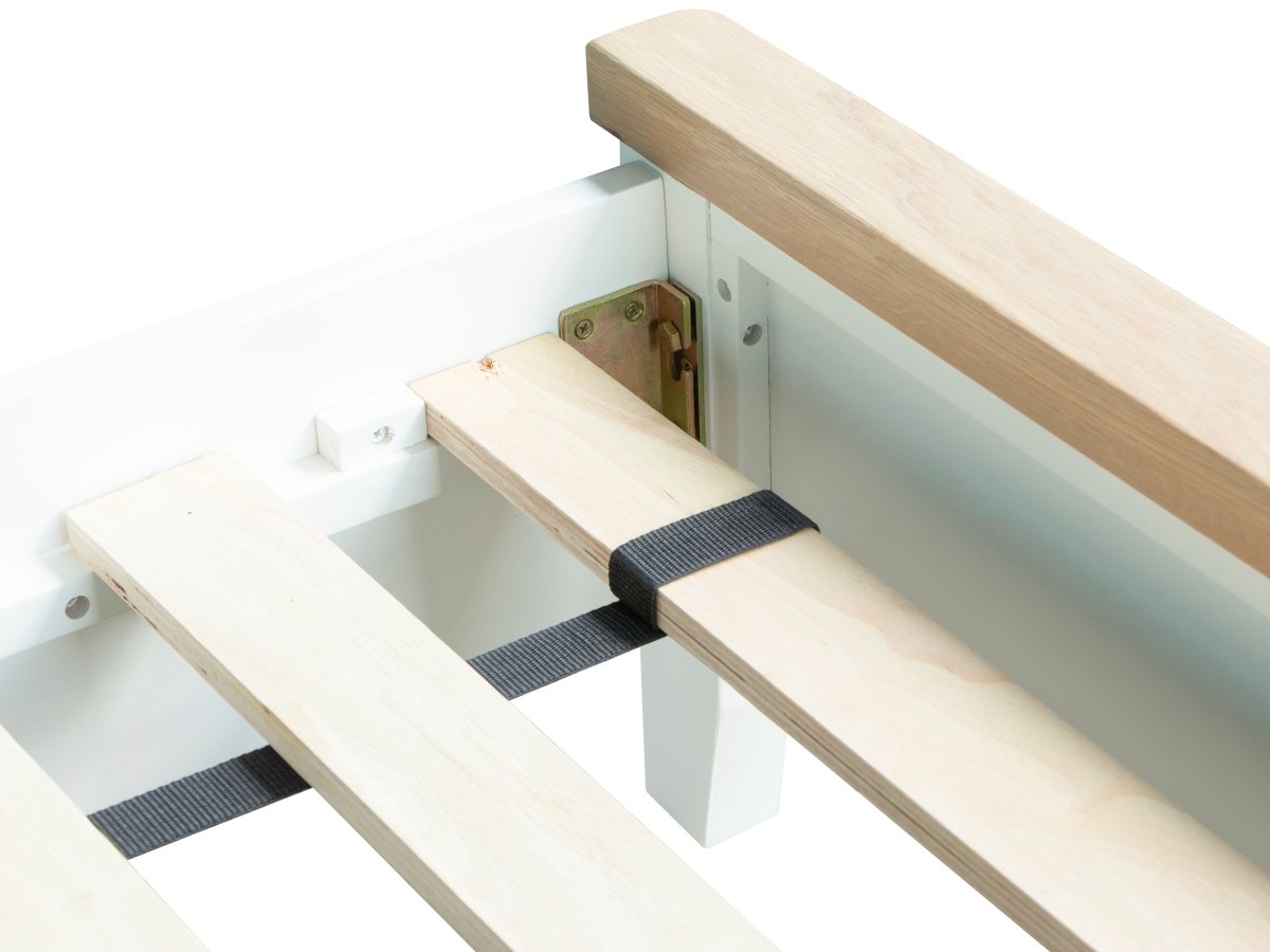 Eaton White Painted Oak King Size Bed Frame - The Furniture Warehouse