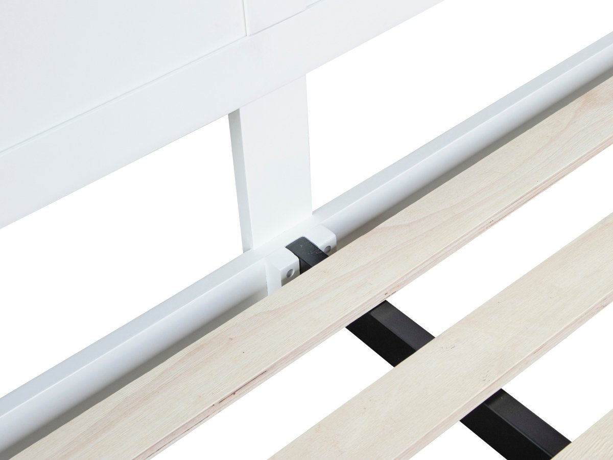 Eaton White Painted Oak King Size Bed Frame - The Furniture Warehouse