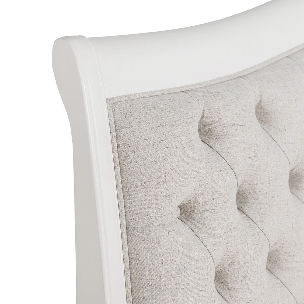 Harrington Bone Painted Upholstered Super King Size Bed Frame
