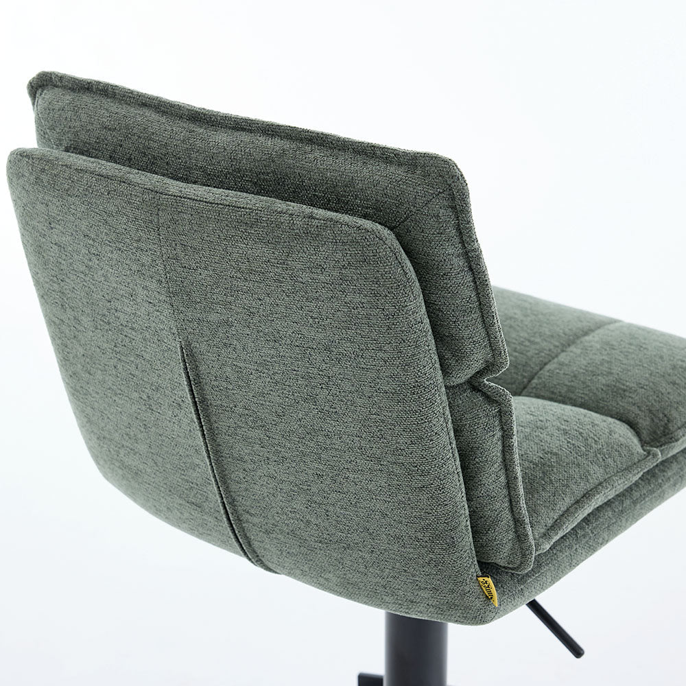 Forest Green Luxe Panel Stitch Bar Stool - The Furniture Warehouse