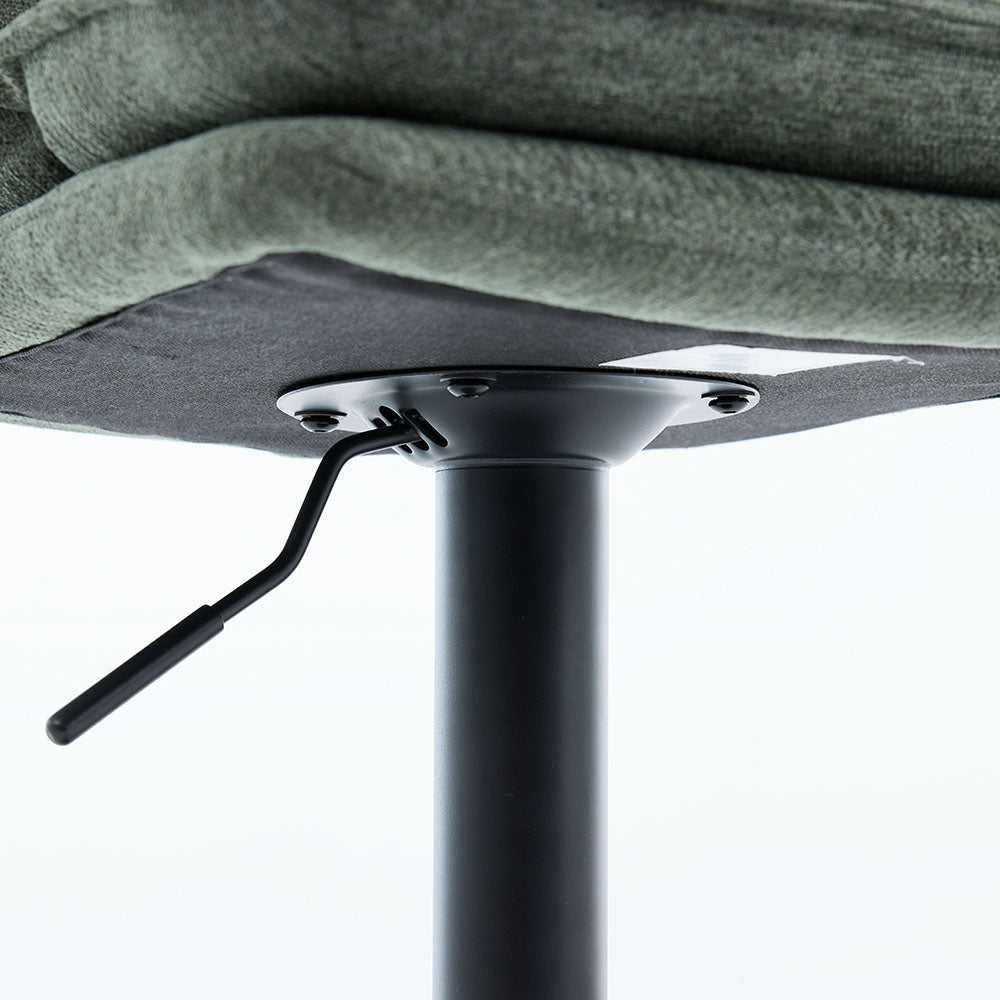 Forest Green Luxe Panel Stitch Bar Stool - The Furniture Warehouse