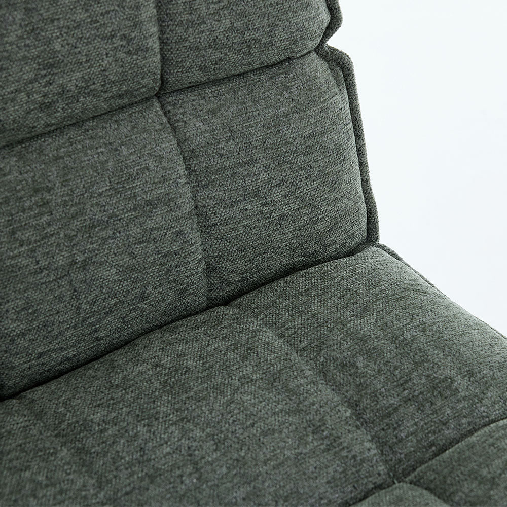 Forest Green Luxe Panel Stitch Bar Stool - The Furniture Warehouse