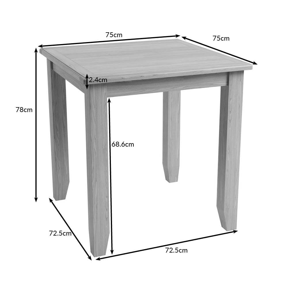 Gloucester Oak Square Fixed Top Dining Table