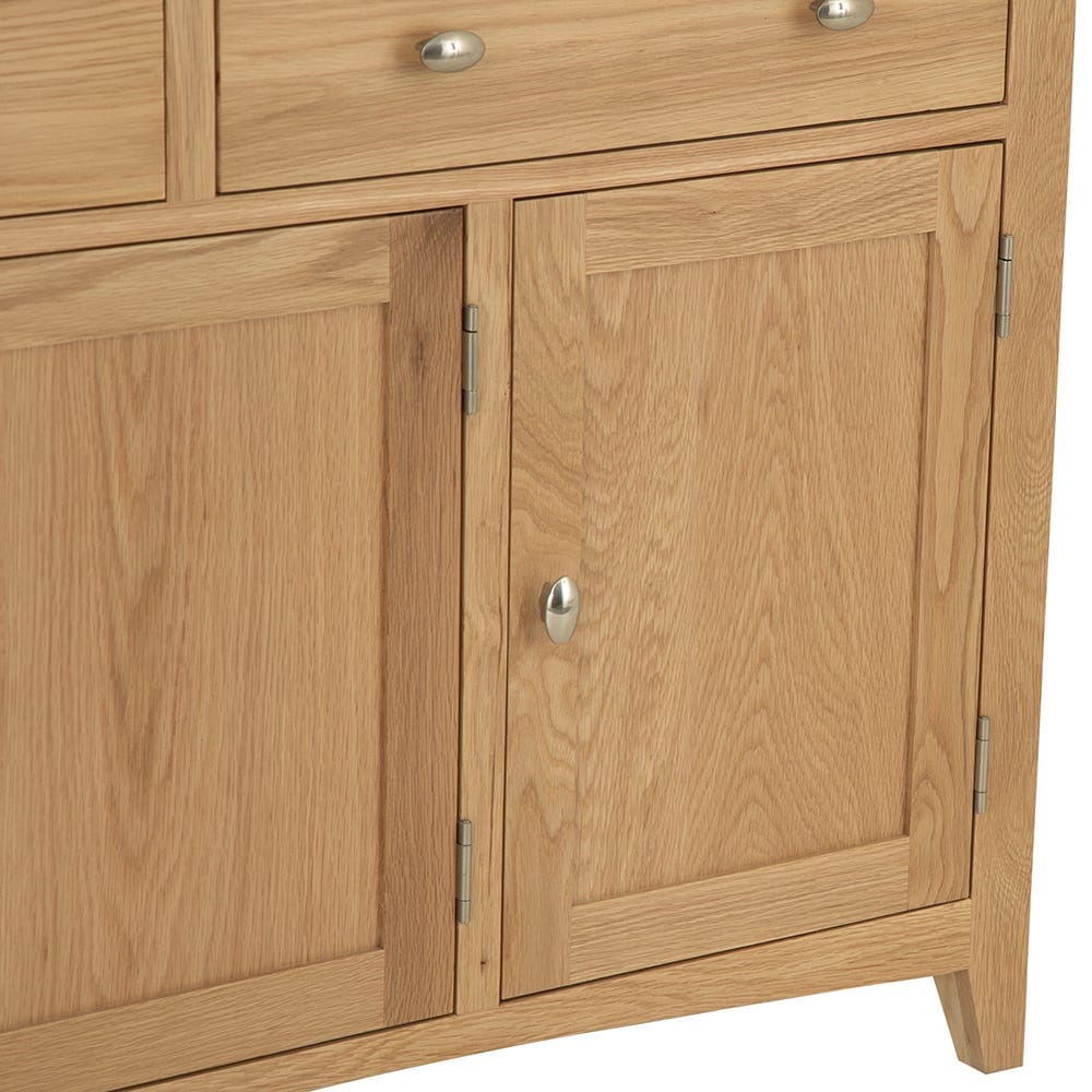 Gloucester Oak 3 Door 2 Drawer Large Sideboard