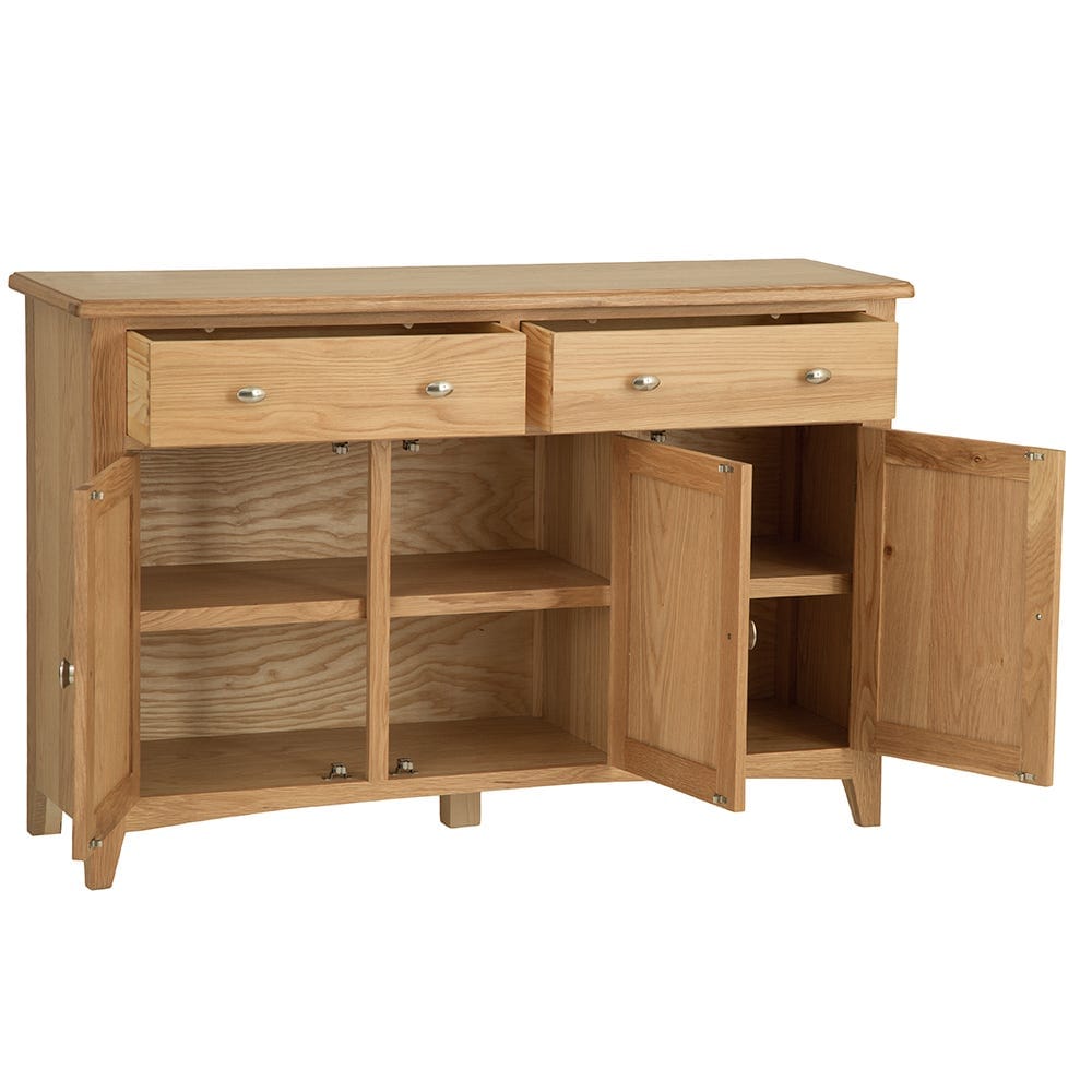 Gloucester Oak 3 Door 2 Drawer Large Sideboard