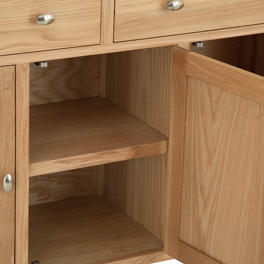 Gloucester Oak 3 Door 2 Drawer Large Sideboard