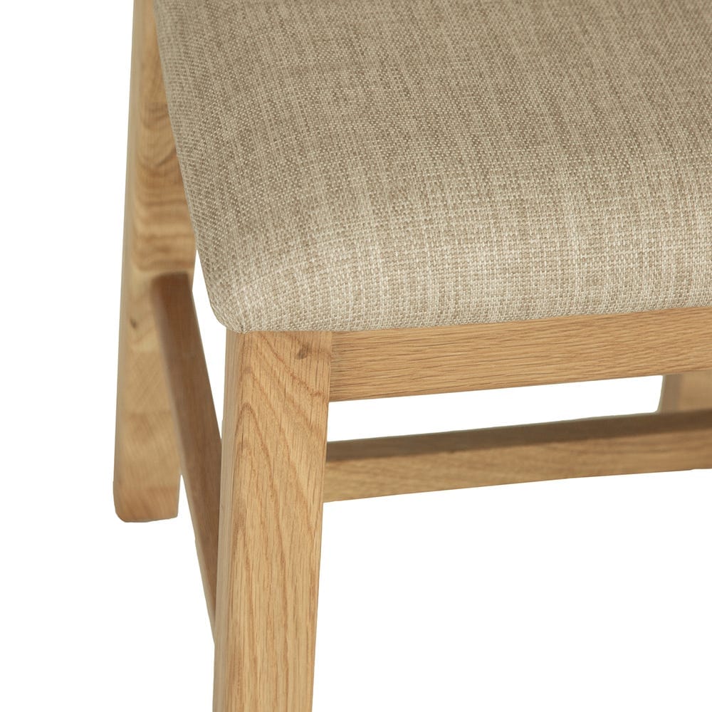 Gloucester Oak Dining Chair Fabric Seat