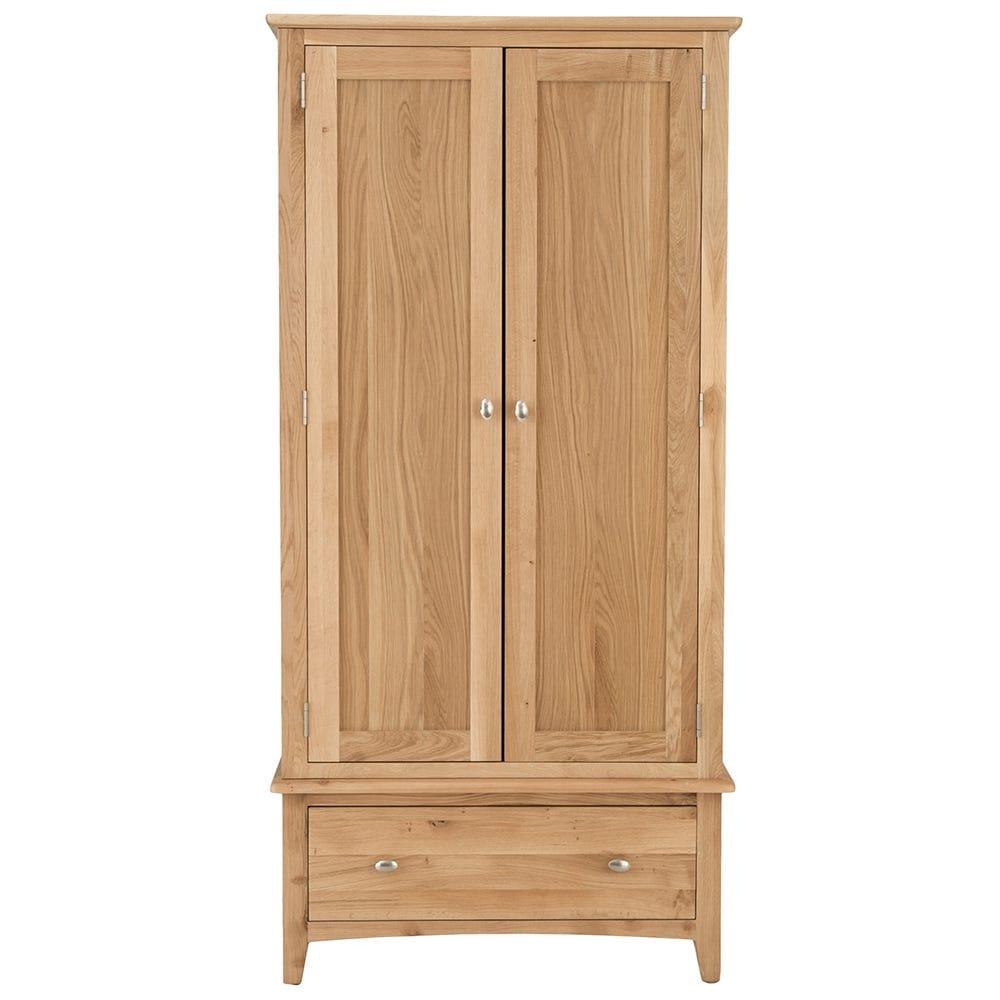 Gloucester Oak 2 Door Wardrobe with Drawer