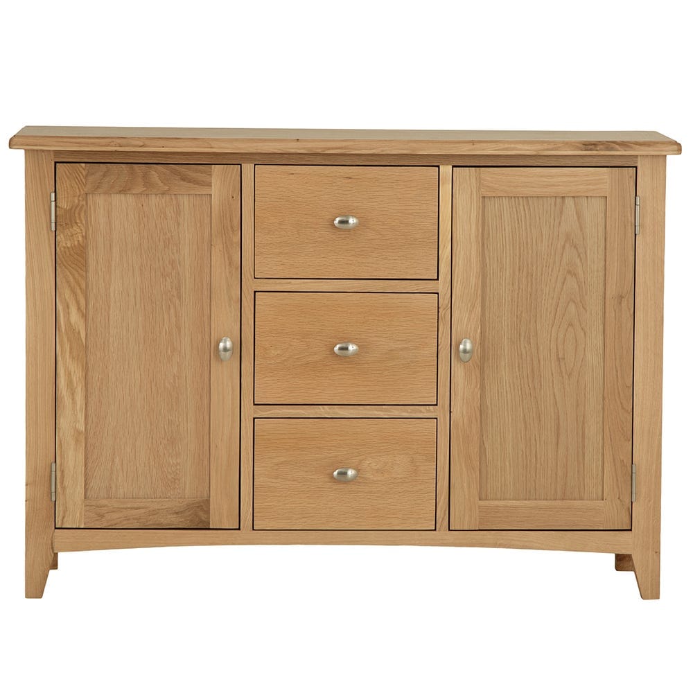 Gloucester Oak 2 Door 3 Drawer Large Sideboard