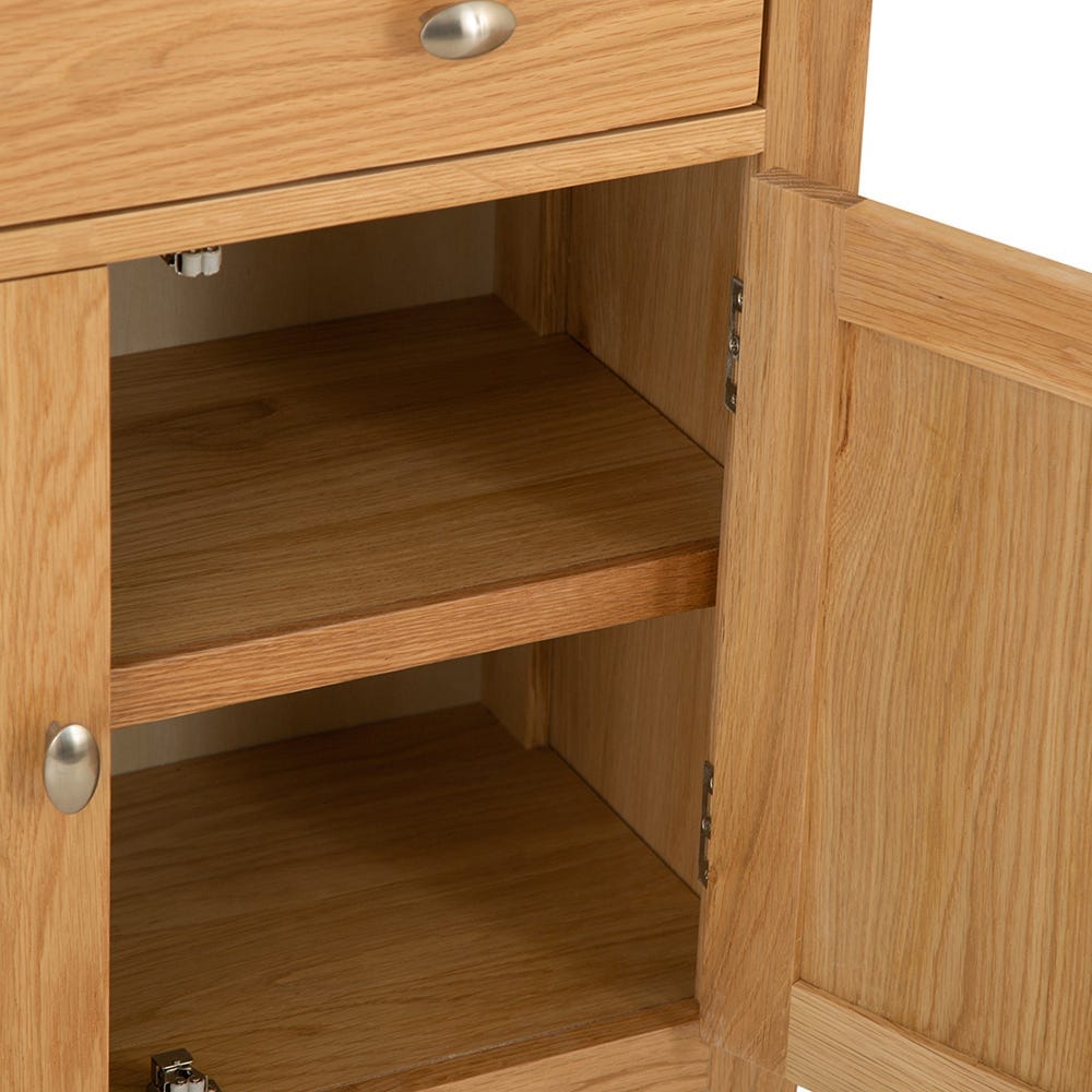 Gloucester Oak Mini 2 Door 1 Drawer Sideboard