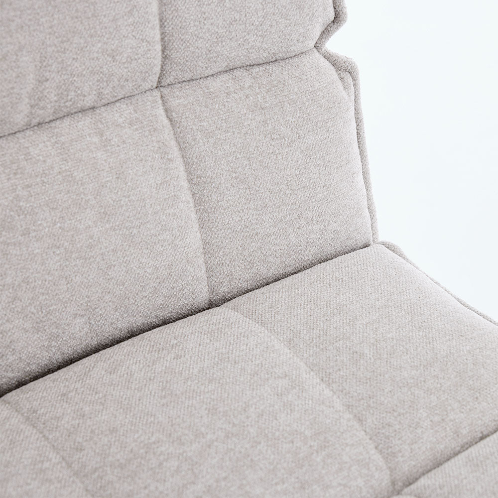 Grey Luxe Panel Stitch Bar Stool - The Furniture Warehouse