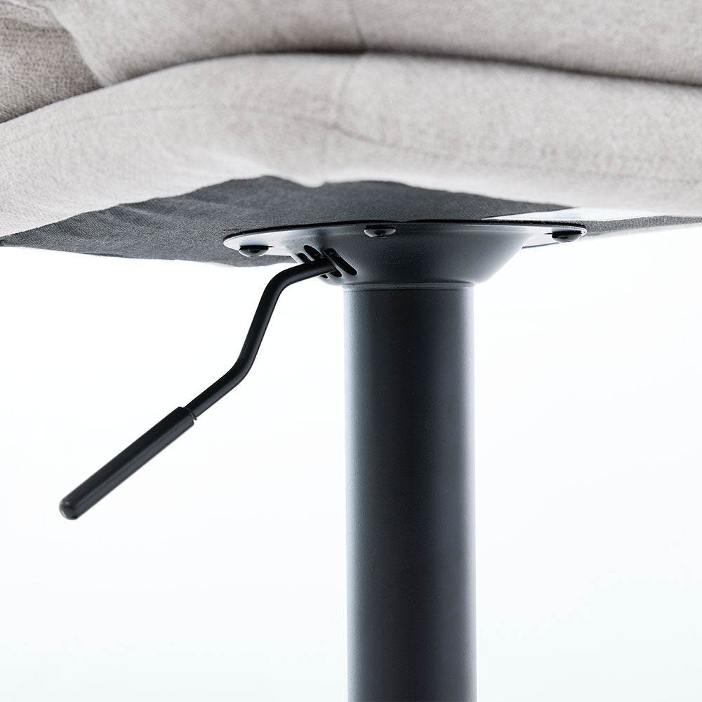 Grey Luxe Panel Stitch Bar Stool - The Furniture Warehouse