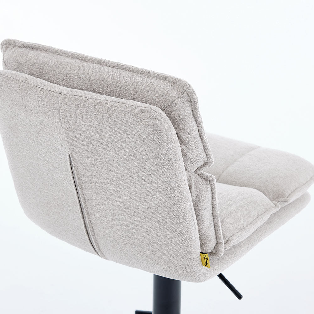 Grey Luxe Panel Stitch Bar Stool - The Furniture Warehouse