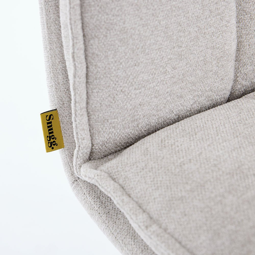 Grey Luxe Panel Stitch Bar Stool - The Furniture Warehouse