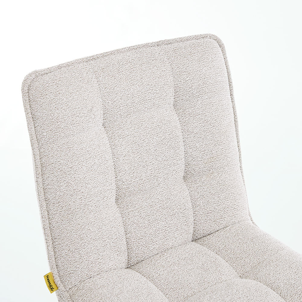 Grey Panel Stitch Bar Stool with Metal Legs - The Furniture Warehouse