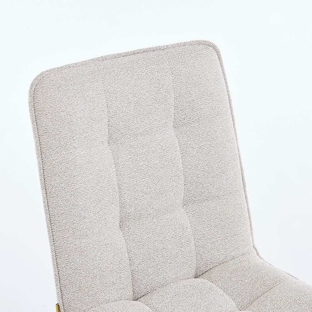 Grey Panel Stitch Chair with Wooden Legs - The Furniture Warehouse