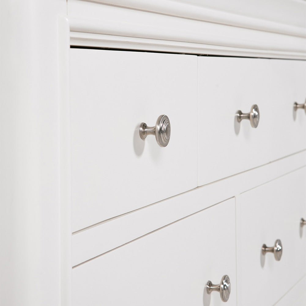 Harrington Bone Painted 7 Drawer Chest - The Furniture Warehouse