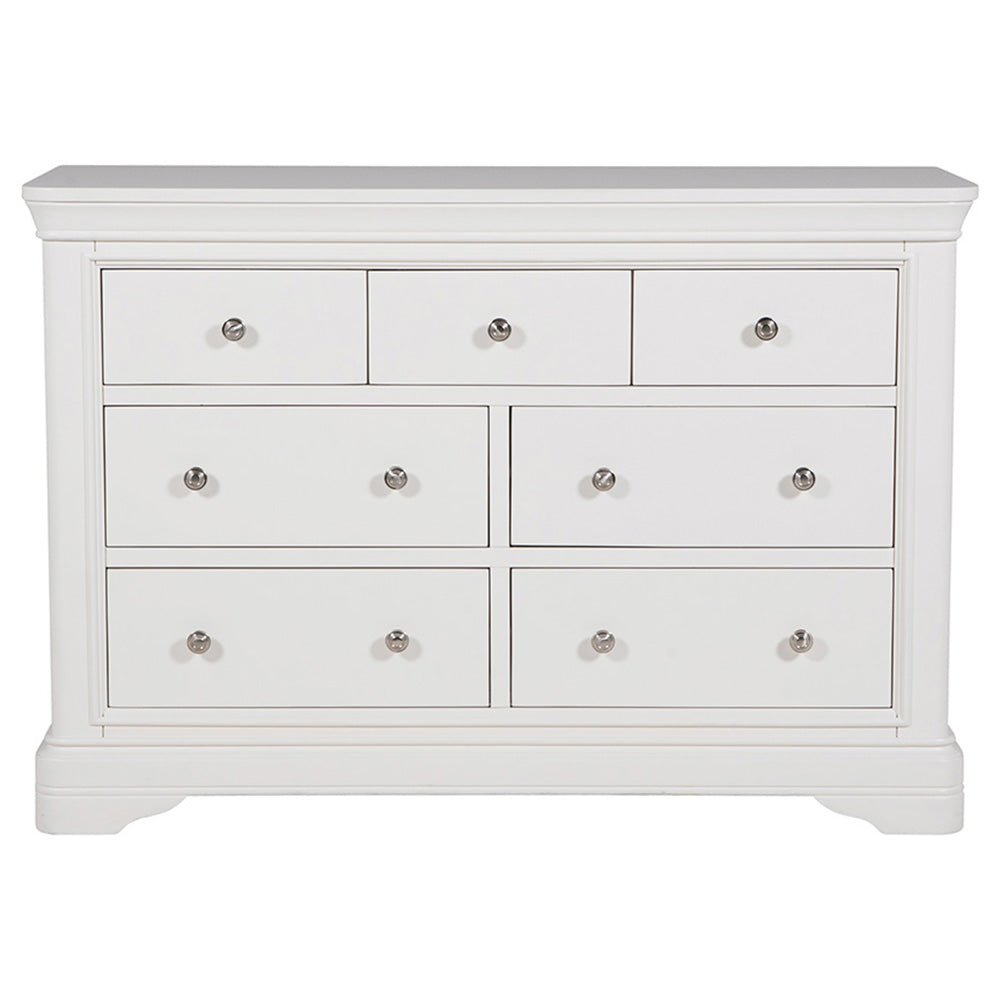 Harrington Bone Painted 7 Drawer Chest - The Furniture Warehouse