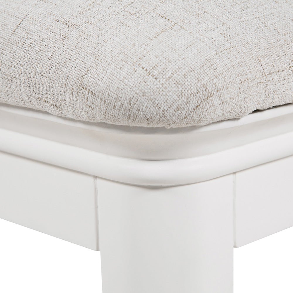 Harrington Bone Painted Dressing Stool - The Furniture Warehouse