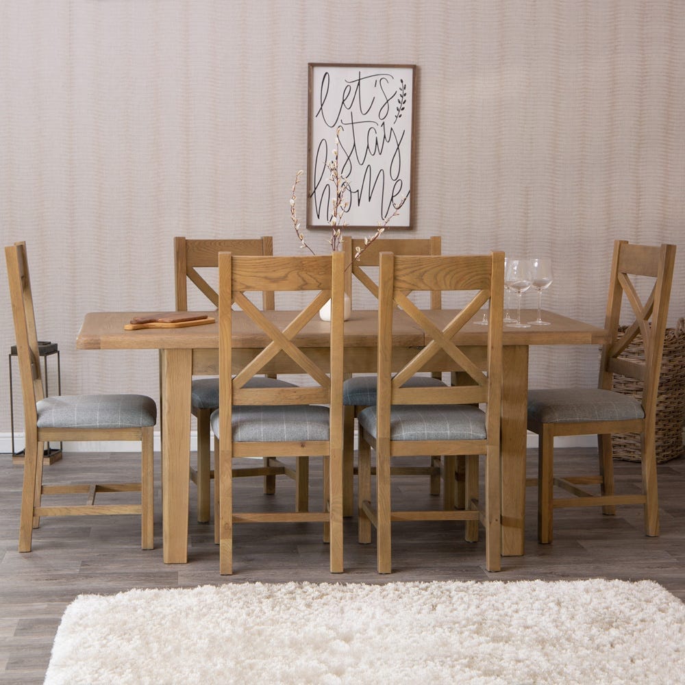 Wessex Smoked Oak 1.3m Extending Dining Table