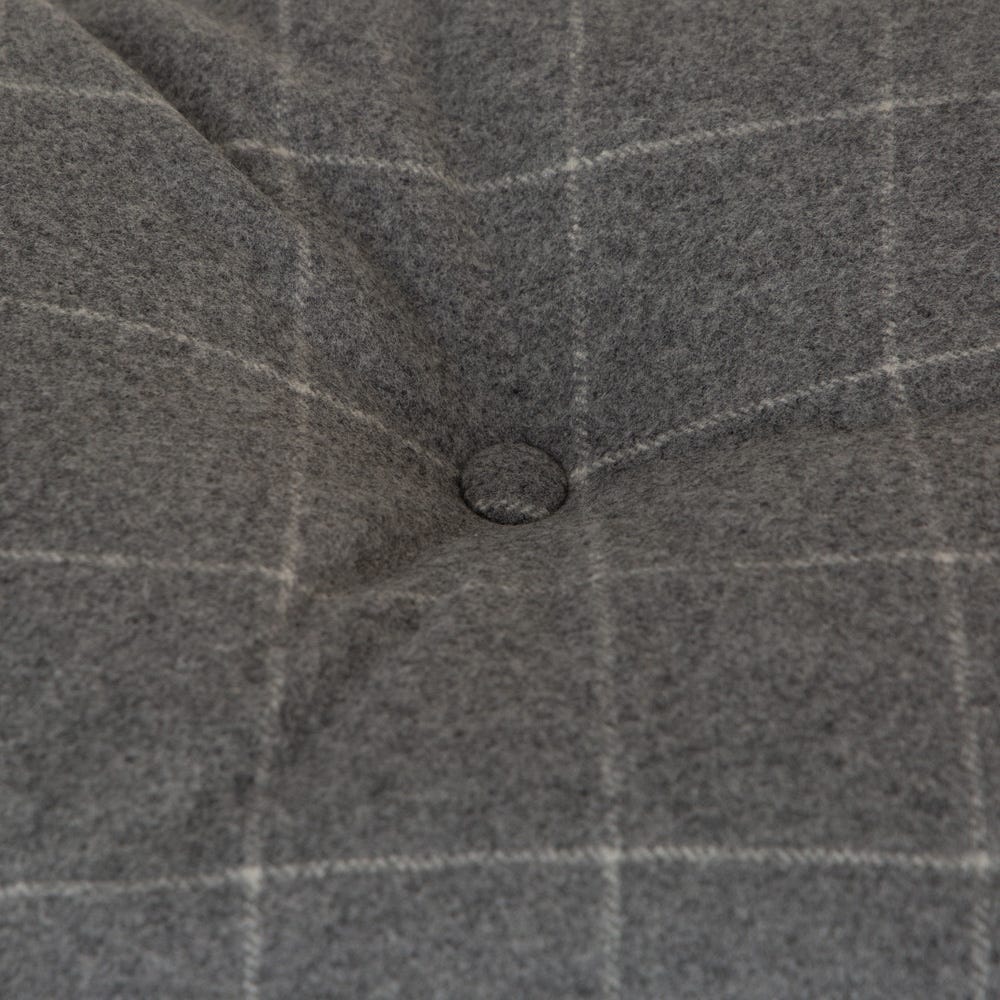 Wessex Smoked Oak Grey Check Cushion for 2.0m Bench