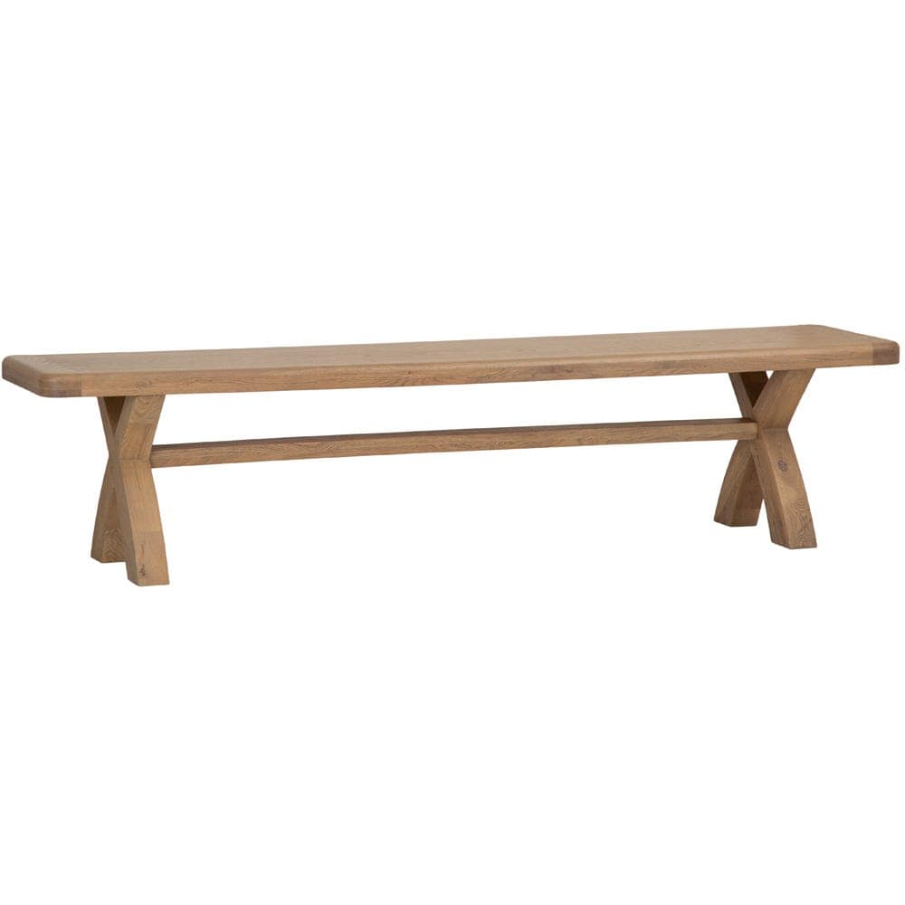 Wessex Smoked Oak 2.0m Cross Leg Bench