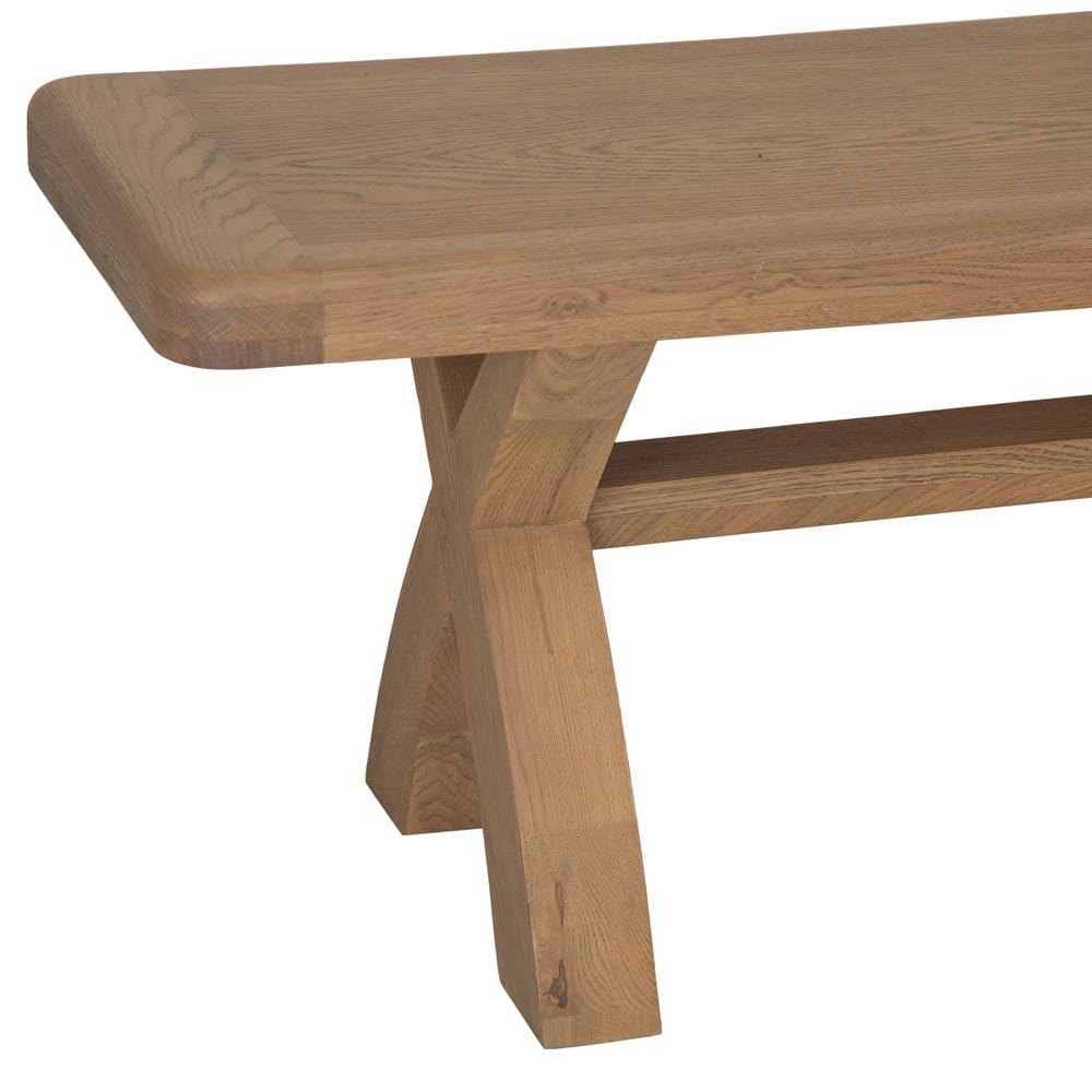 Wessex Smoked Oak 2.0m Cross Leg Bench