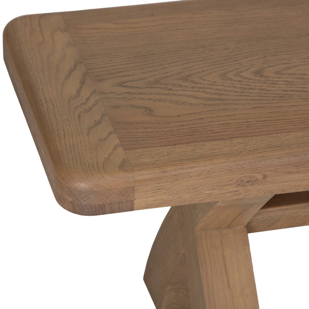 Wessex Smoked Oak 2.0m Cross Leg Bench