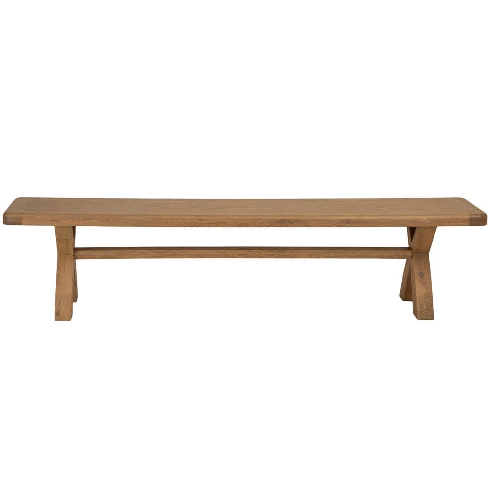 Wessex Smoked Oak 2.0m Cross Leg Bench