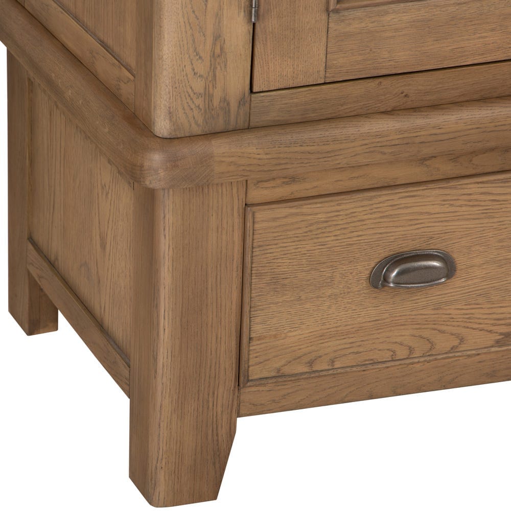Wessex Smoked Oak 2 Door Wardrobe with Drawer