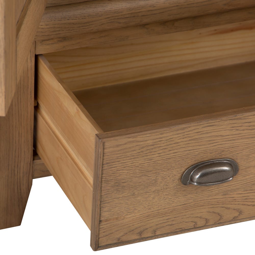 Wessex Smoked Oak 2 Door Wardrobe with Drawer
