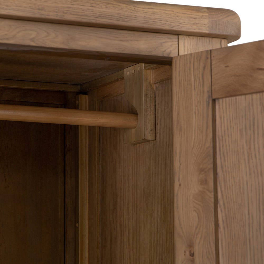 Wessex Smoked Oak 2 Door Wardrobe with Drawer