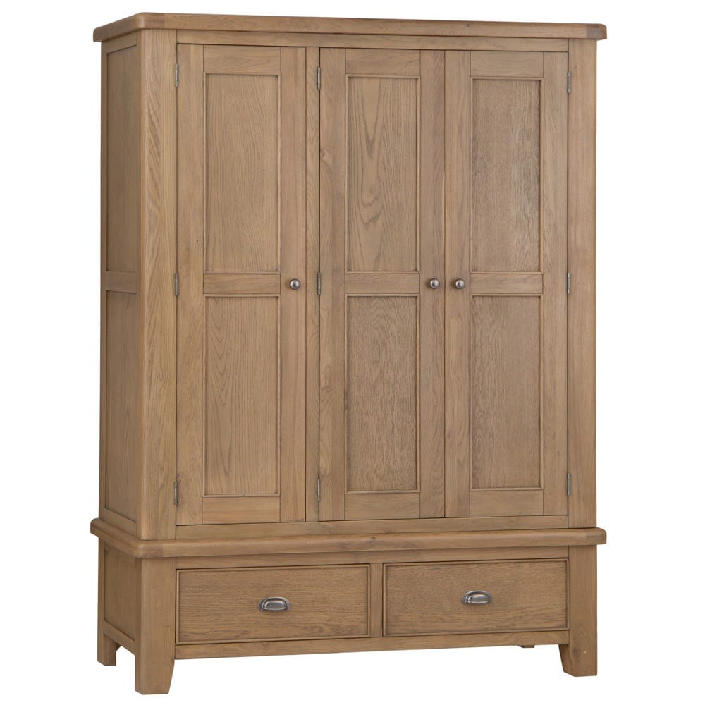 Wessex Smoked Oak 3 Door Wardrobe