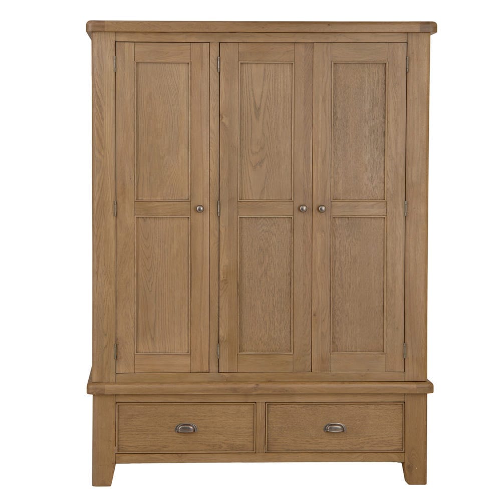 Wessex Smoked Oak 3 Door Wardrobe