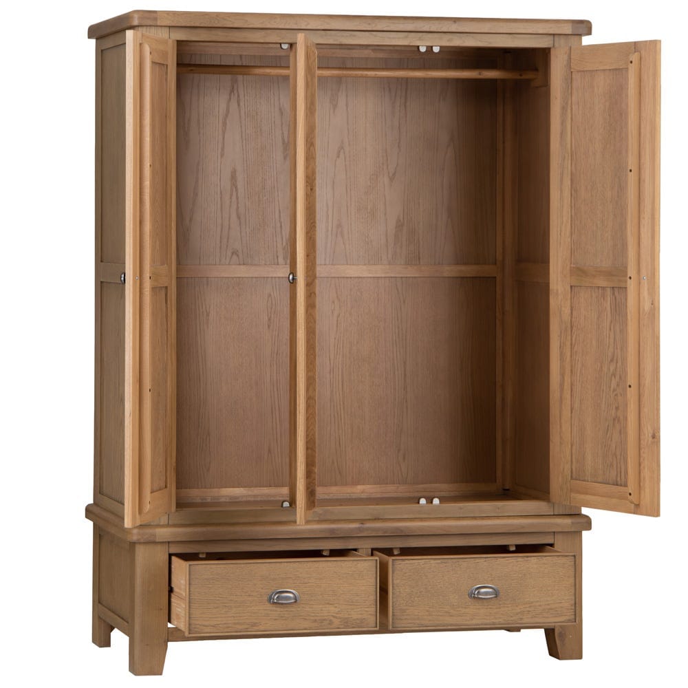 Wessex Smoked Oak 3 Door Wardrobe