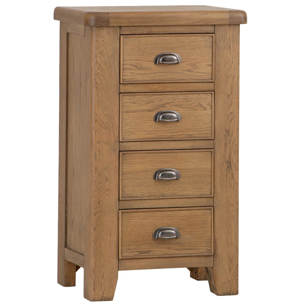 Wessex Smoked Oak 4 Drawer Tallboy