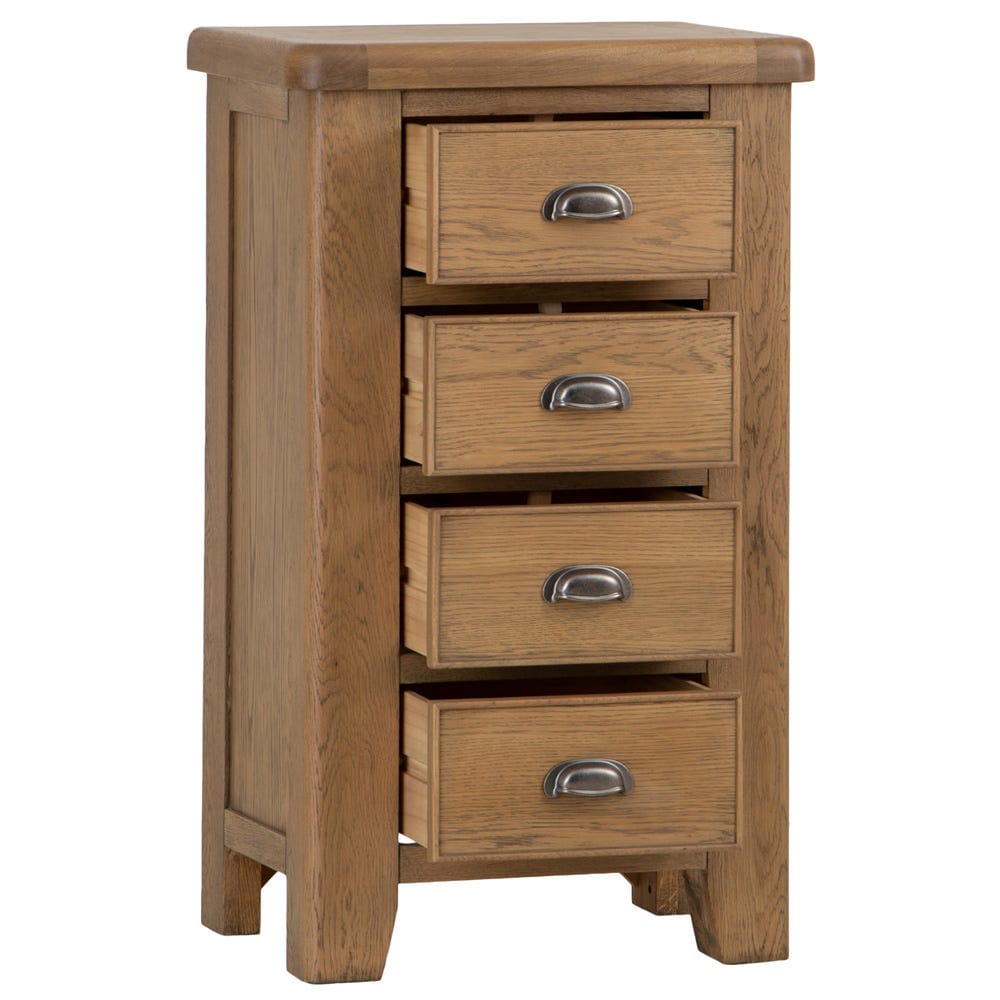 Wessex Smoked Oak 4 Drawer Tallboy