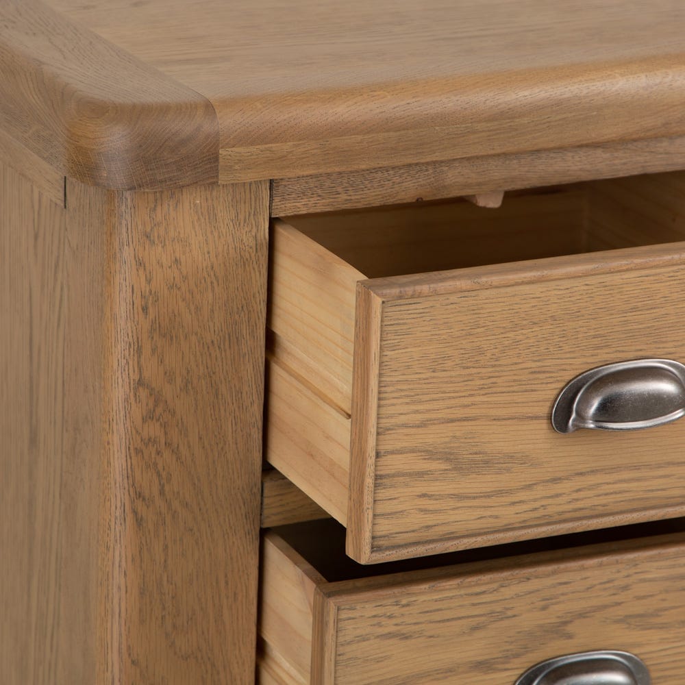 Wessex Smoked Oak 4 Drawer Tallboy