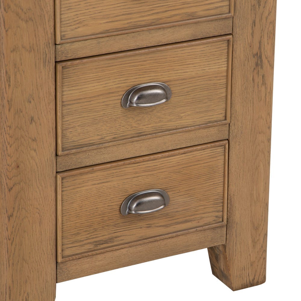 Wessex Smoked Oak 4 Drawer Tallboy