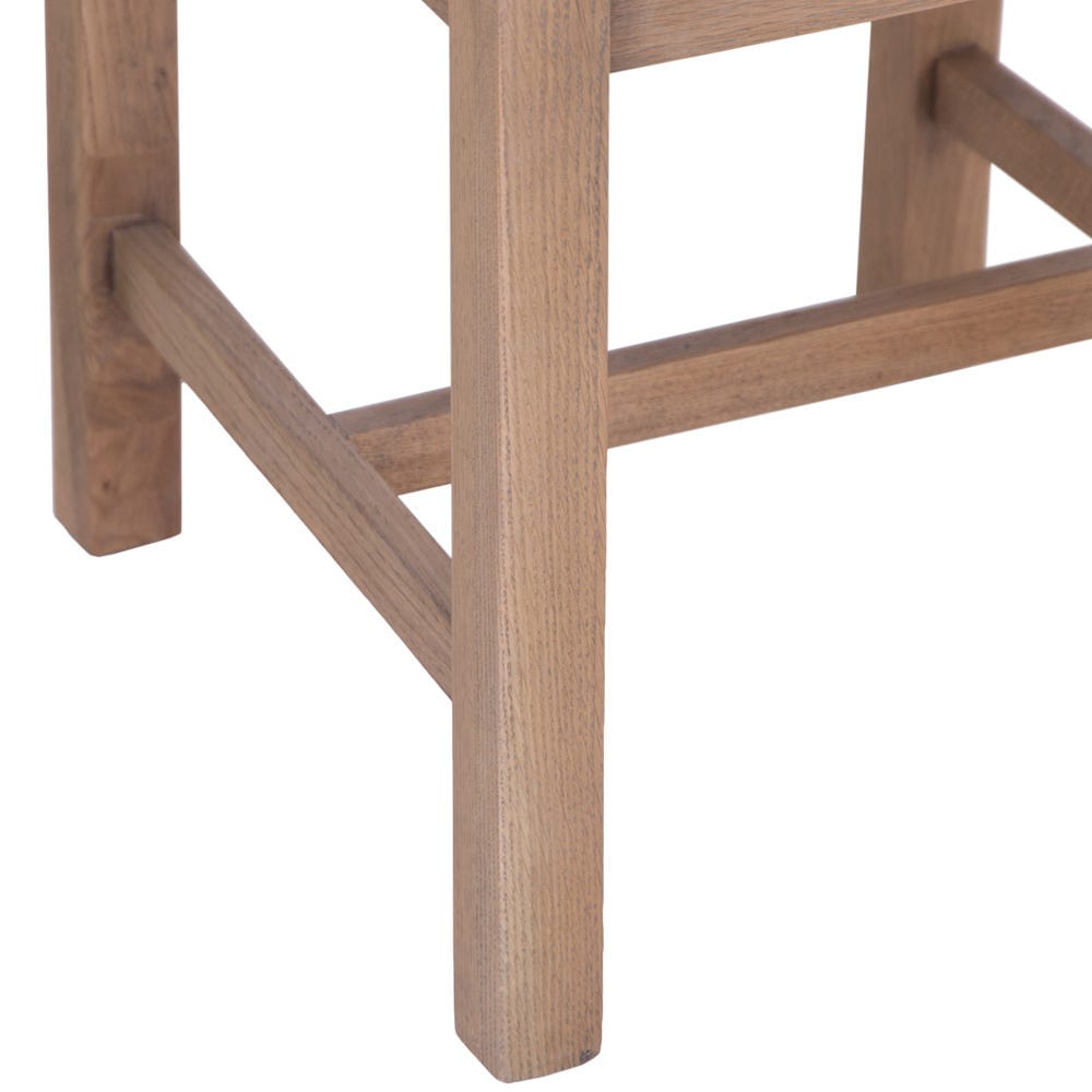 Wessex Smoked Oak Cross Back Dining Chair With Grey Check Seat