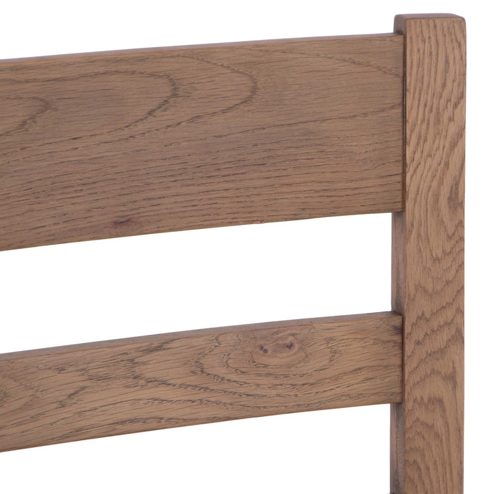 Wessex Smoked Oak Ladder Back Dining Chair With Grey Check Seat