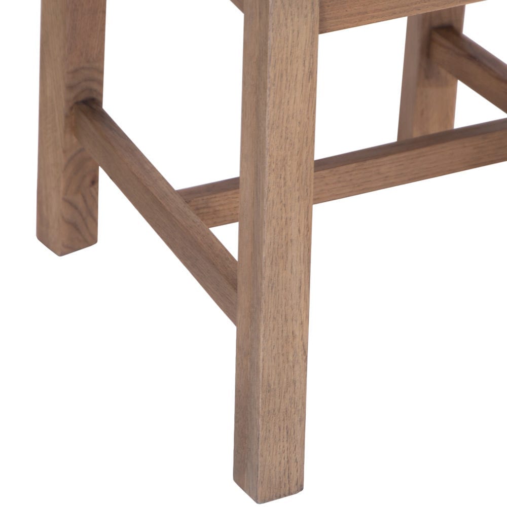Wessex Smoked Oak Ladder Back Dining Chair With Grey Check Seat